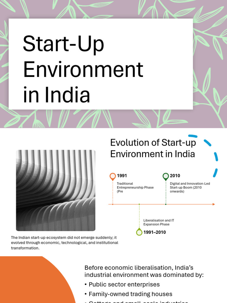 Start-Up Environment in India | PDF | Startup Company | Small Business ...