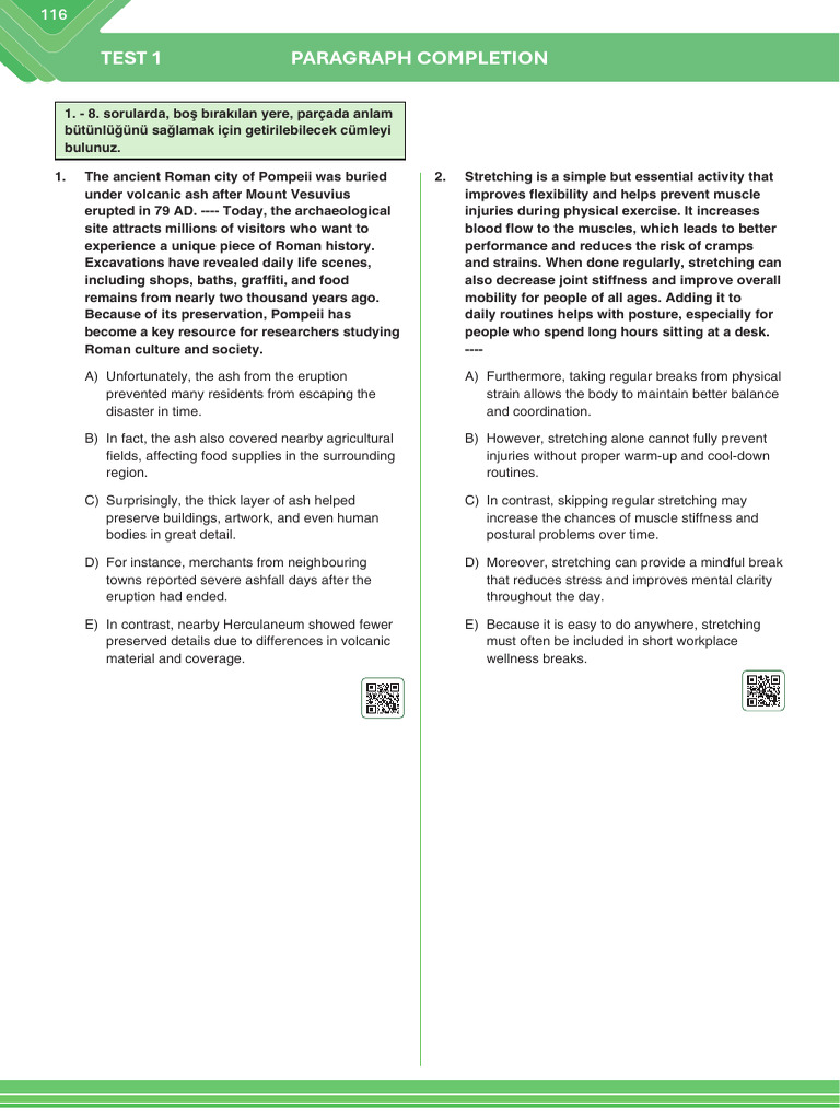 paragraph completion | PDF | Virus | Bacteria