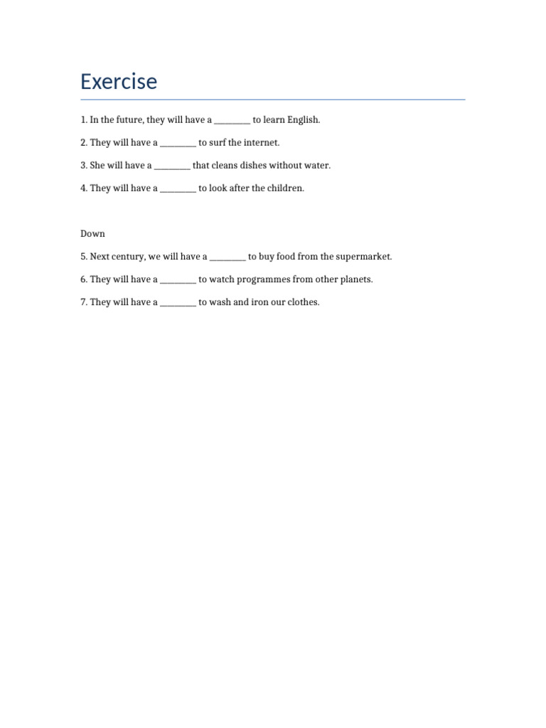 English Exercise | PDF