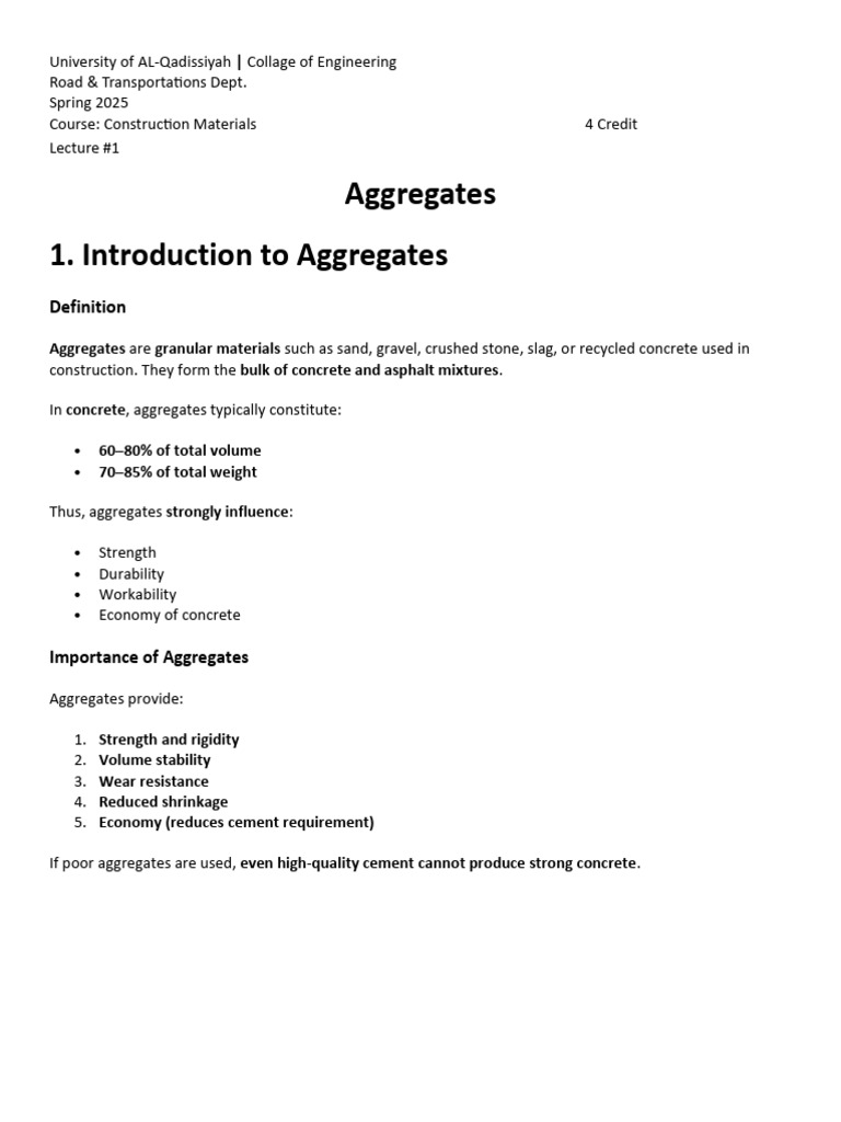 Construction Materials#1 | PDF | Construction Aggregate | Concrete
