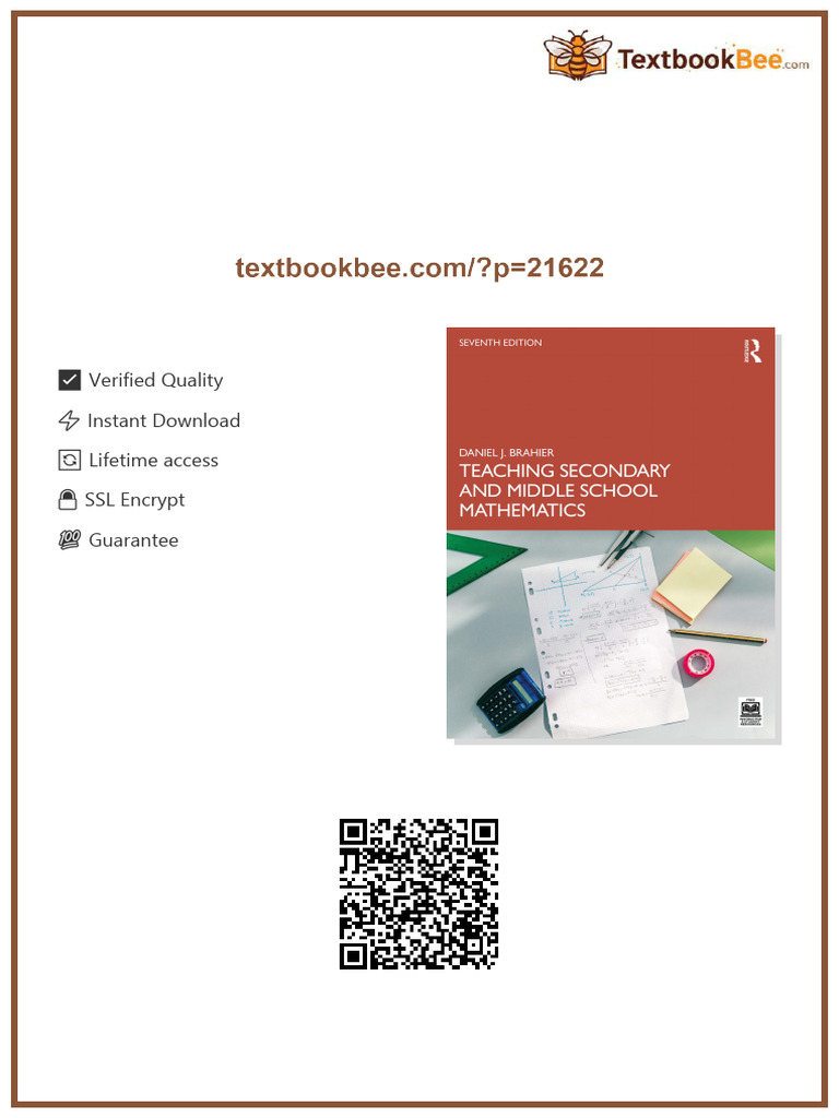 Teaching Secondary and Middle School Mathematics 7th Edition Daniel J ...