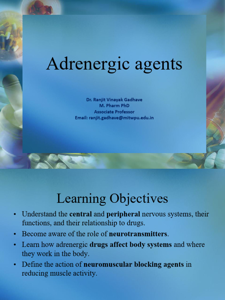 Adrenergic Agents | PDF | Autonomic Nervous System | Norepinephrine
