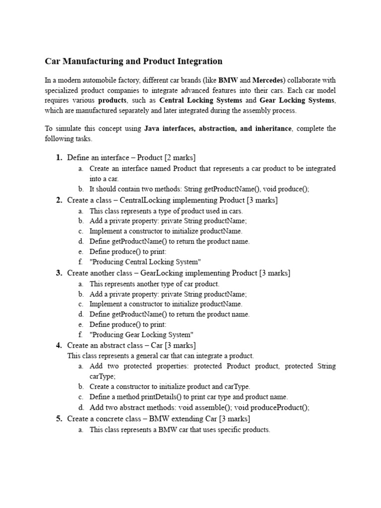 Abstraction Problem With Solution | PDF | Computer Programming ...