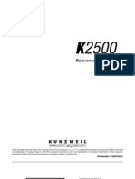 Kurzweil K2500X K25 Reference Guide