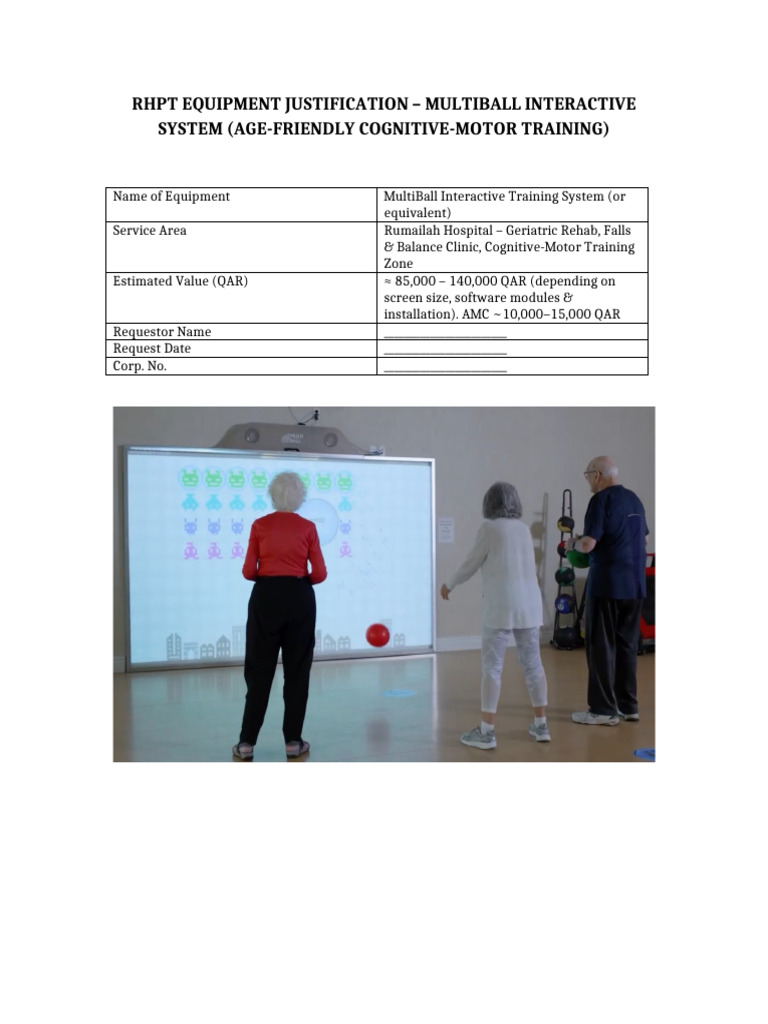 RH MultiBall Justification | PDF | Balance (Ability) | Geriatrics