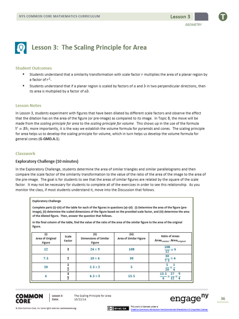 Geometry m3 Topic a Lesson 3 Teacher | PDF | Area | Triangle
