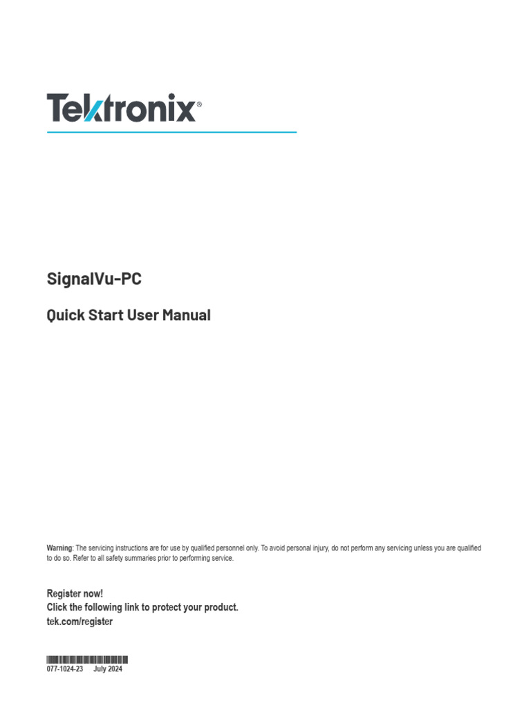 SignalVu Quick Start User ManualEN US 077 1024 23 | PDF | Windows 10 ...