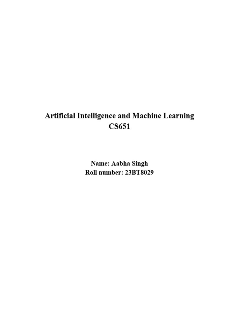 Artificial Intelligence and Machine Learning (1) | PDF | Mathematical ...