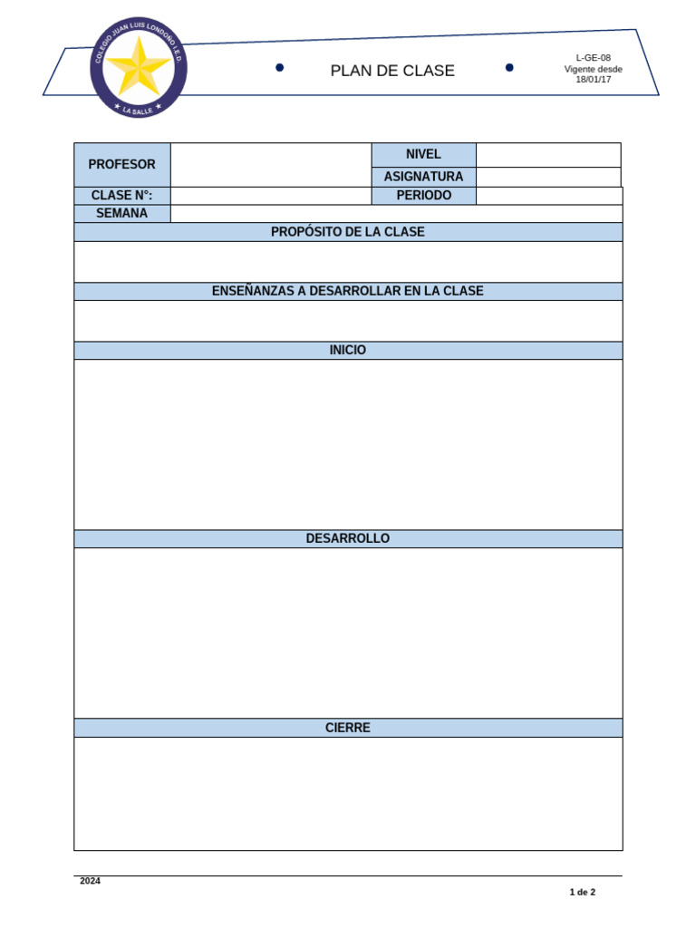 Plan de Clase | PDF