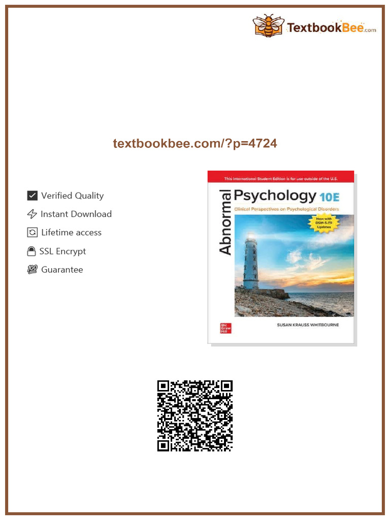 ISE Abnormal Psychology: Clinical Perspectives on Psychological ...
