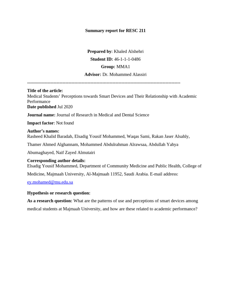 Summary Report | PDF | Statistics | Evaluation Methods