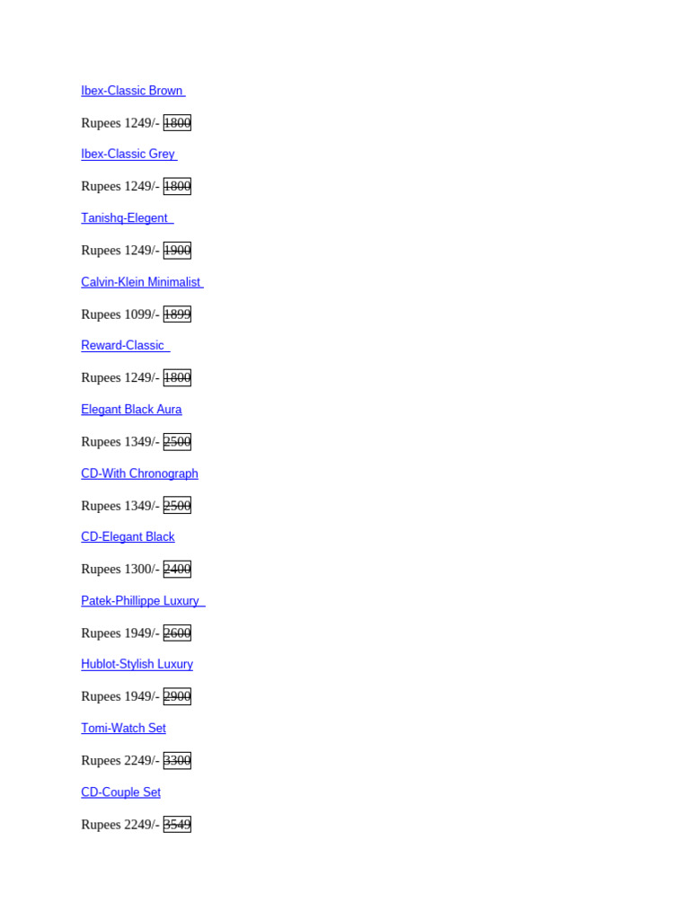 Rate List | PDF