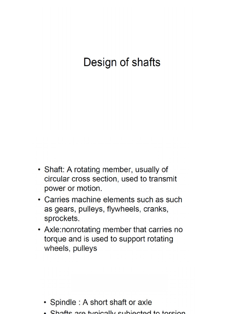 Design of Shafts | PDF