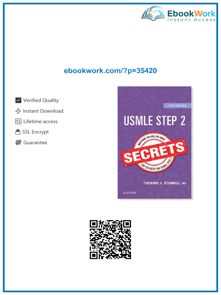 USMLE Step 2 Secrets 5th Edition Theodore O’Connell available full ...