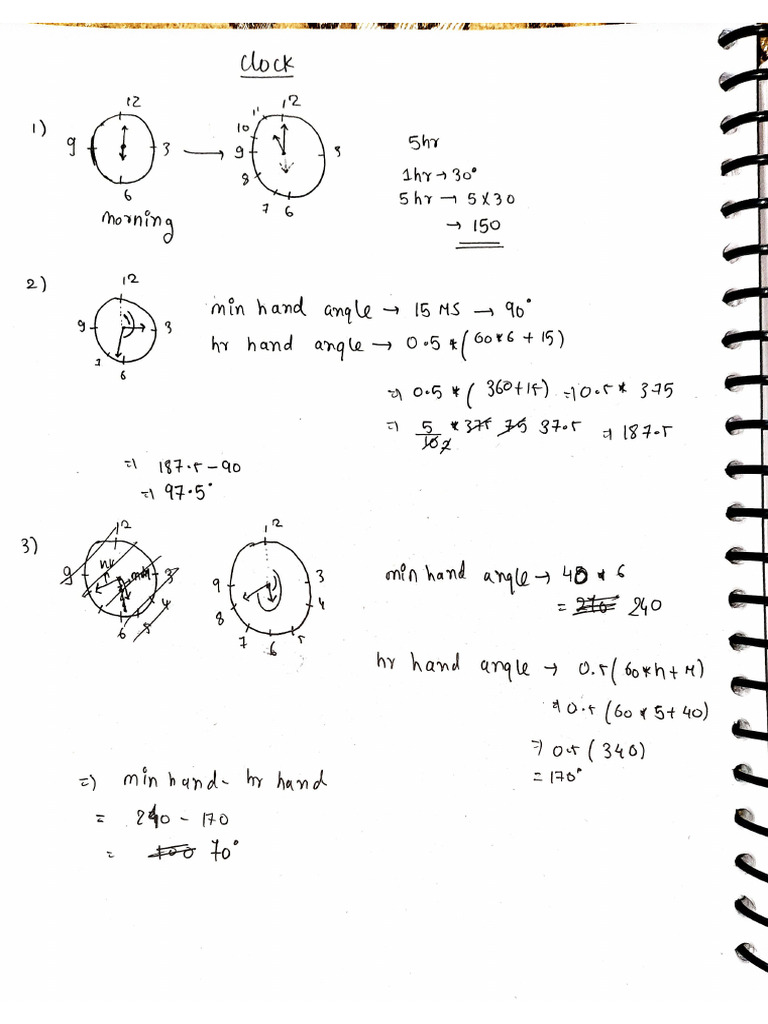 Clock Solved Worksheet | PDF