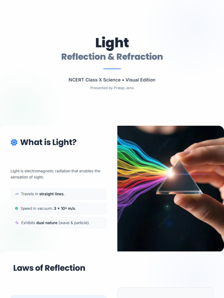 Light_ Reflection and Refraction (Visual Ed.) | PDF