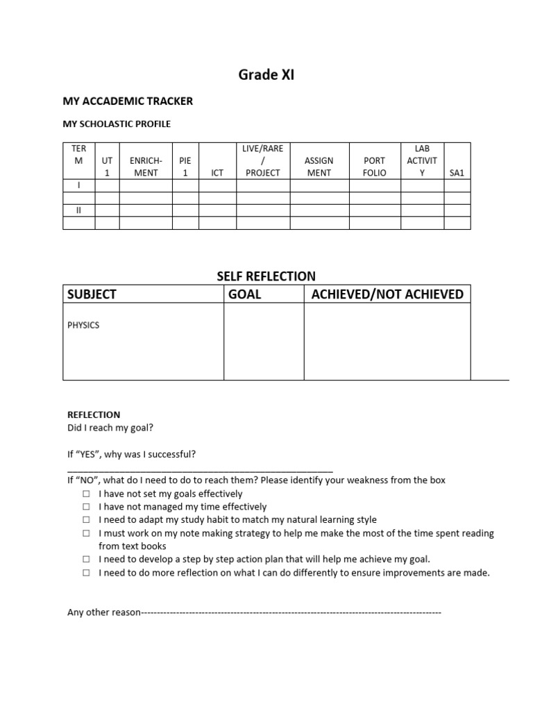1 Academic Tracker | PDF
