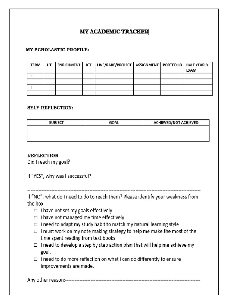 G11 Academic Tracker | PDF