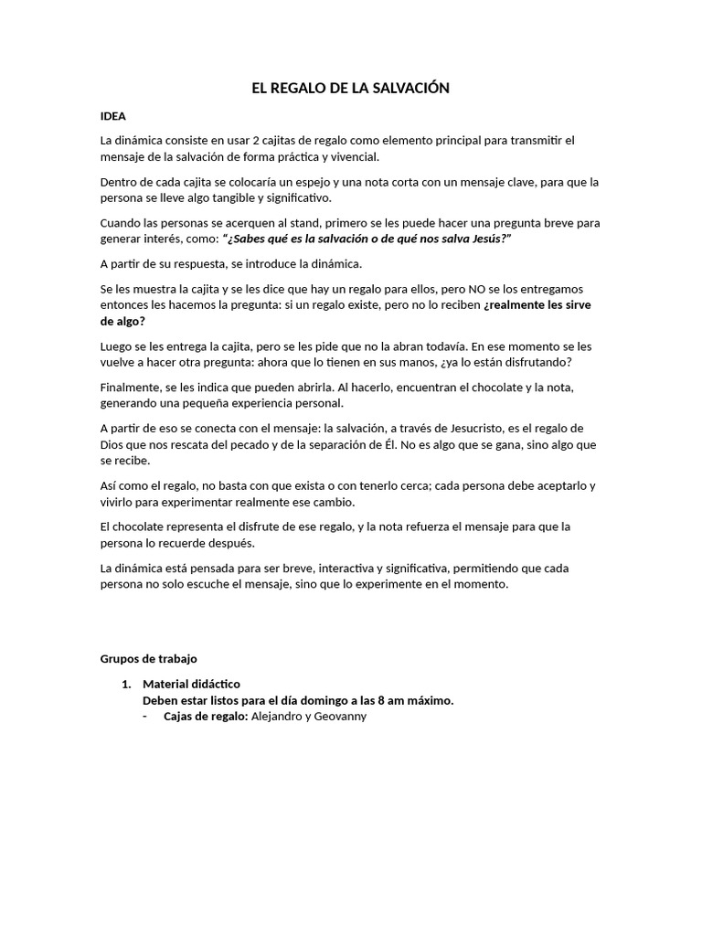EL REGALO DE LA SALVACIÃ_N | PDF | Salvación
