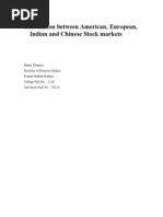 Correlation Between American, European, Indian and Chinese Stock Markets