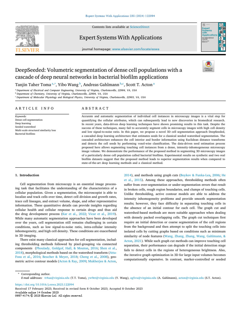 DeepSeeded_ Volumetric segmentation of dense cell populations with a ...