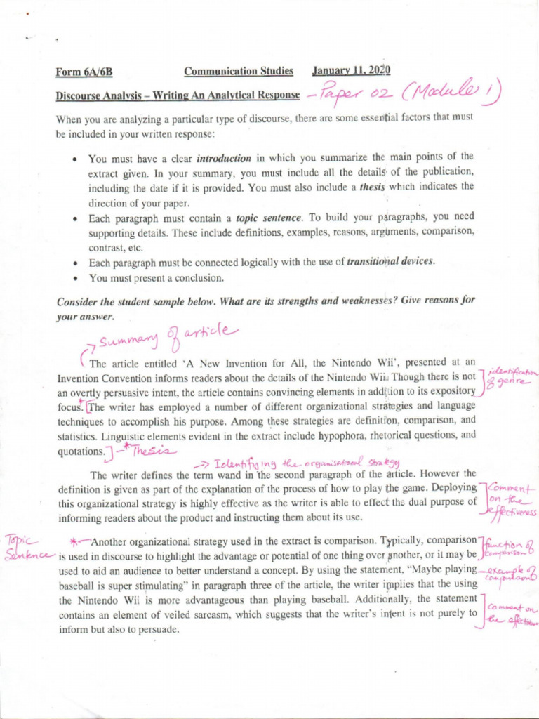 Module 1 Sample Essay | PDF