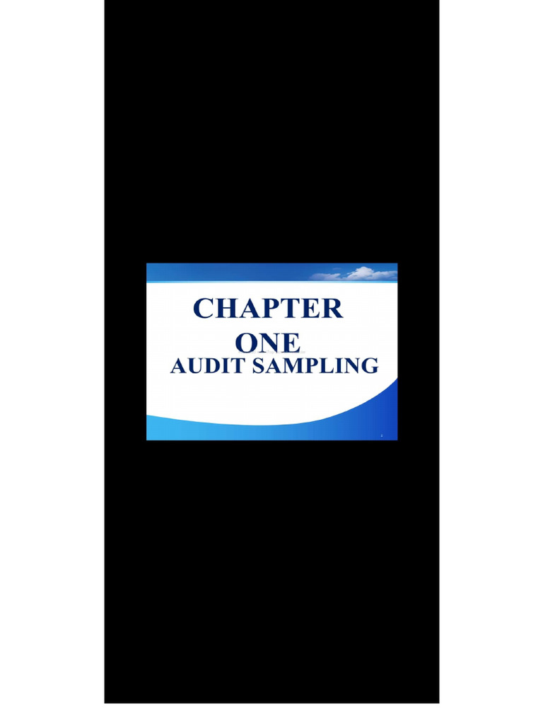 Auditing II CH 1 Audit Sampling | PDF