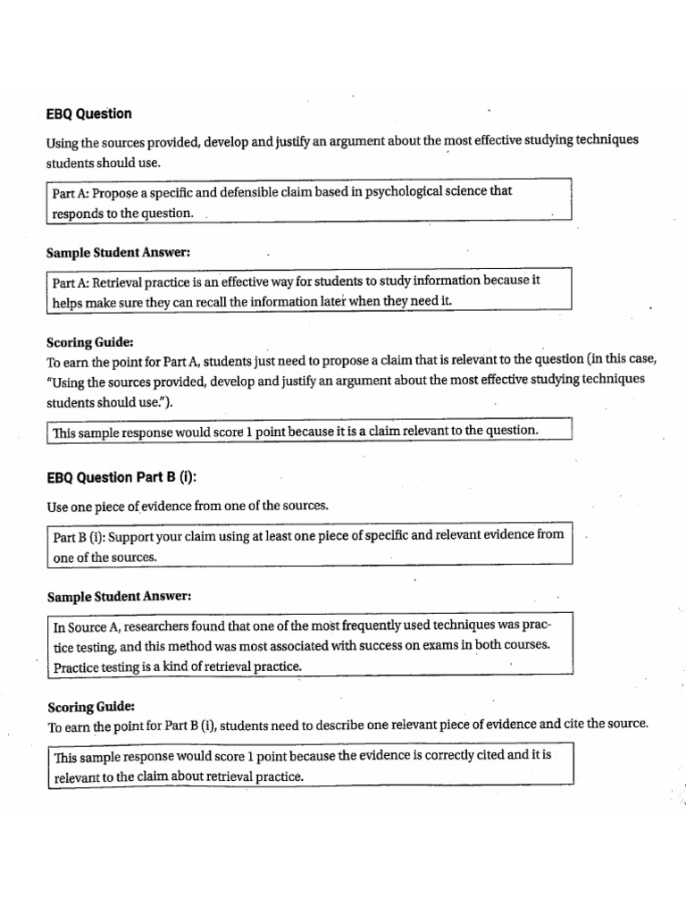 Rubric EBQ | PDF