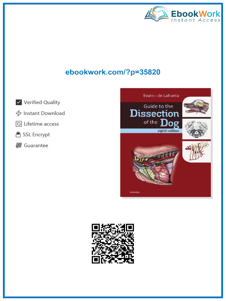 Guide To The Dissection of The Dog 8th Edition Edition Evans Ready