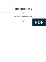 Orthodoxy: Gilbert K. Chesterton