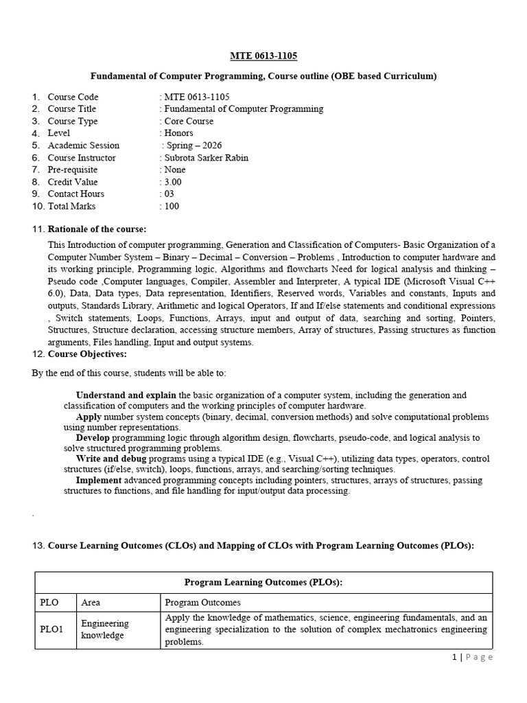 Embedded System Design Course Outline | PDF | Programming | Computer ...