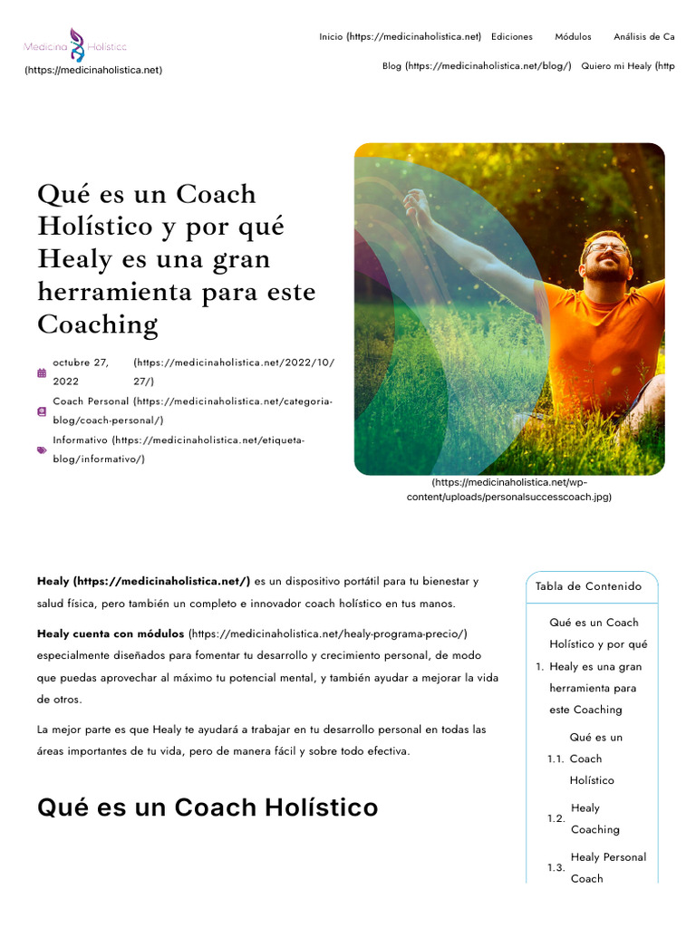 Qué es un Coach Holístico y por qué Healy es una gran herramienta para ...