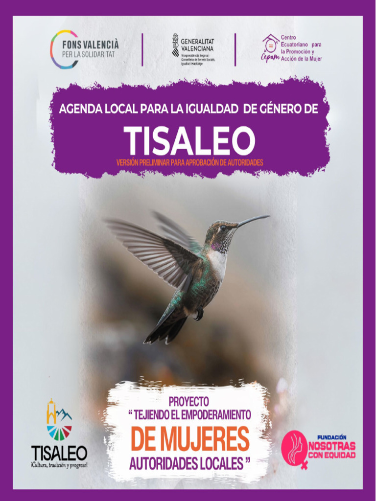 Agenda Local Para La Igualdad de Genero Del Canton Tisaleo | PDF ...