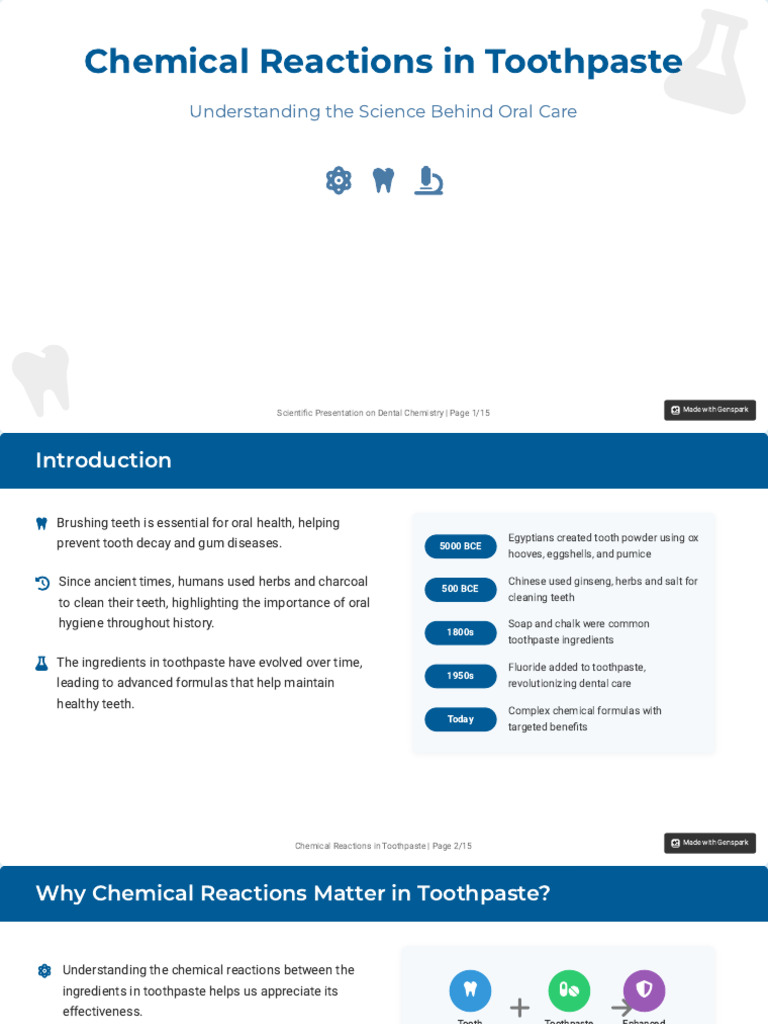 Chemical Reactions Toothpaste 20250515165700 | PDF