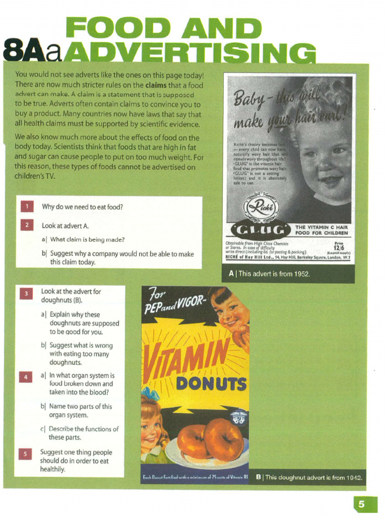 8A - Food & Advertising | PDF