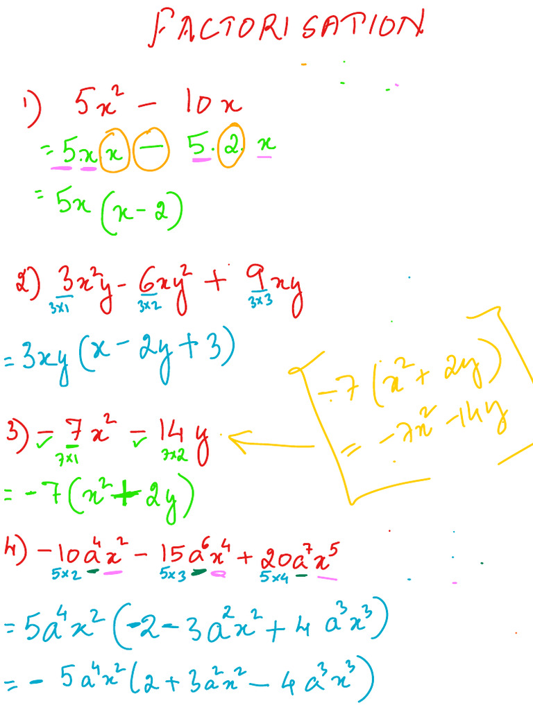 Factorisation Questions | PDF