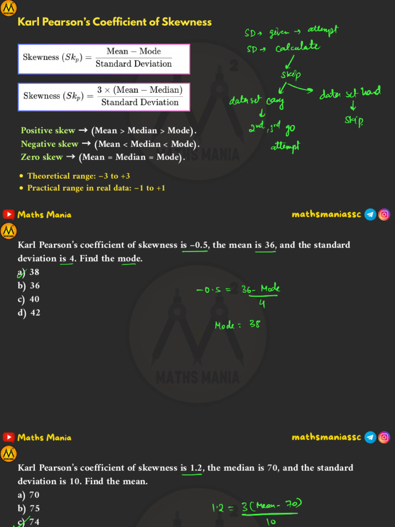 Karl Pearson Skewness | PDF
