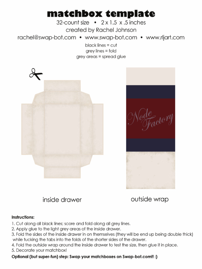 Traditional Matchbox Template | PDF