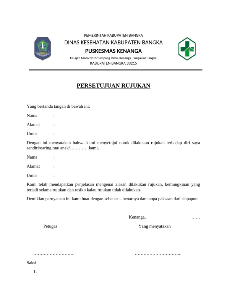 3711 Form Persetujuan Rujukan | PDF