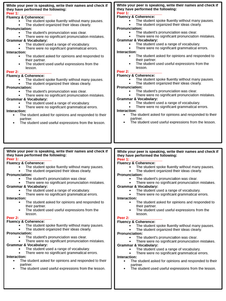 Unit 1 - B2 - Speaking Cards - Interpersonal BACK | PDF | Fluency ...