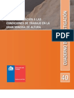 minera gran altura en Chile sueldos y condiciones de trabajo