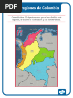 Mapa de las 6 Regiones de Colombia | PDF | Colombia | Andes