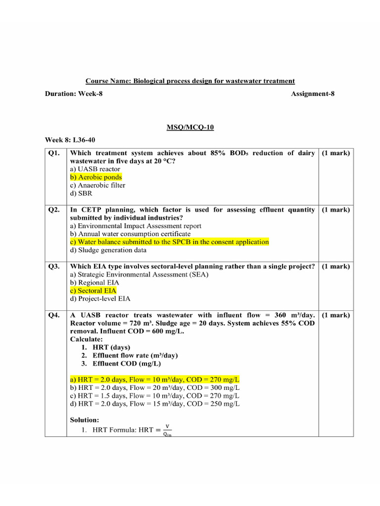 Assignment 8 Solution | PDF