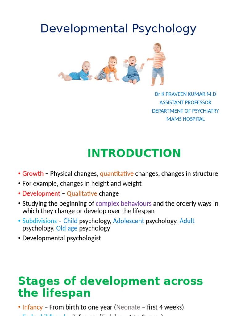 Developmental Psychology | PDF | Infants | Developmental Psychology