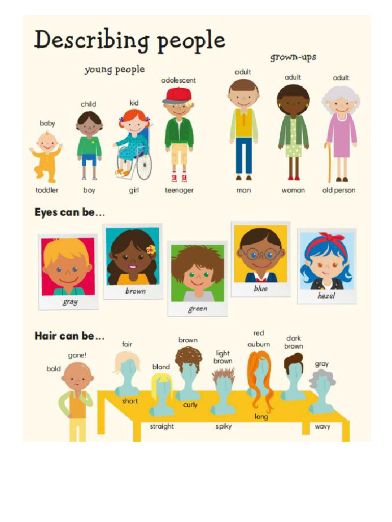 Describing People Exercise | PDF