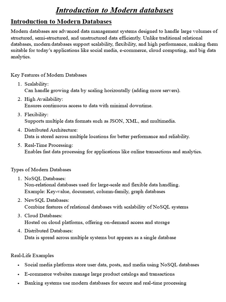 DBMS Unit 6 | PDF | Databases | No Sql