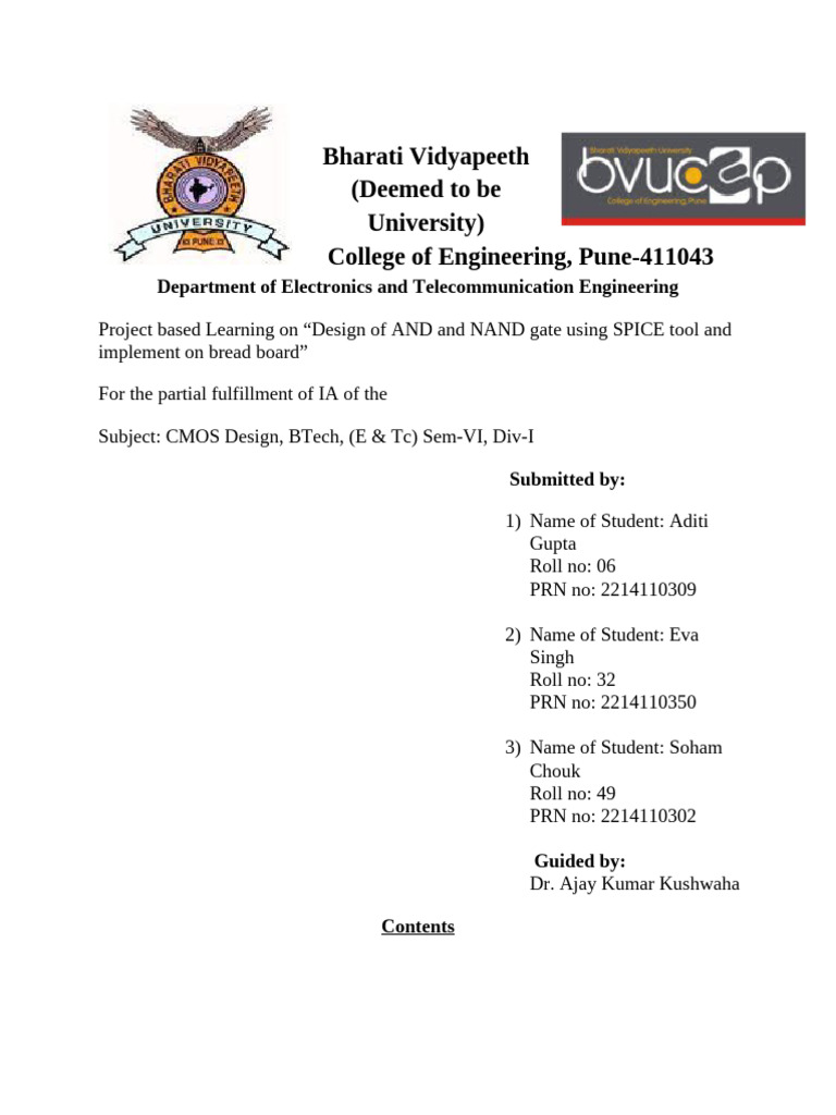 Cmos Report | PDF | Cmos | Logic Gate