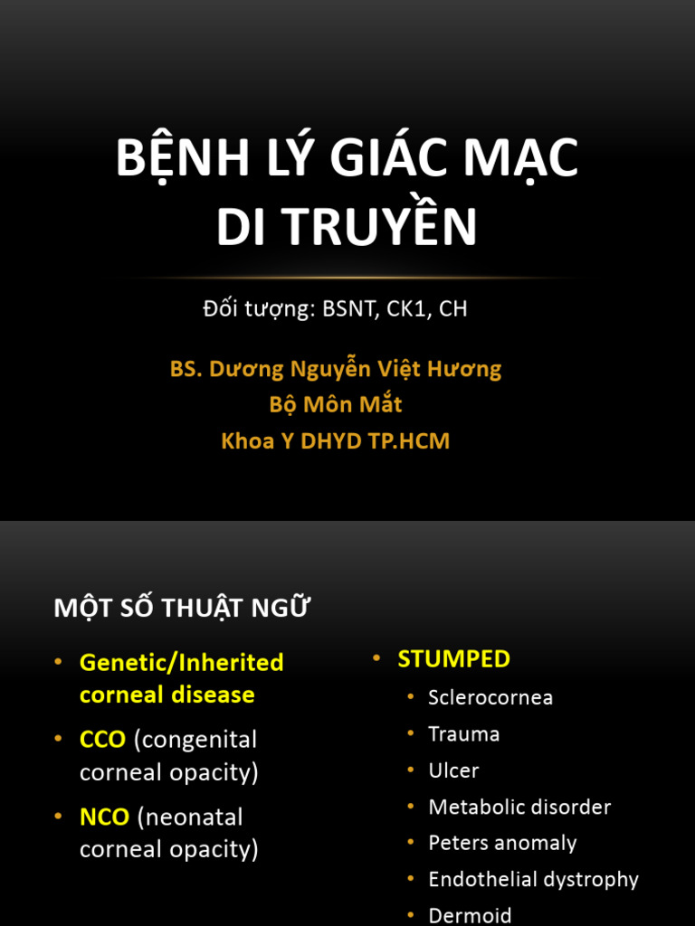 2017-01 Benh Ly Giac Mac Di Truyen | PDF | Cornea | Ophthalmology