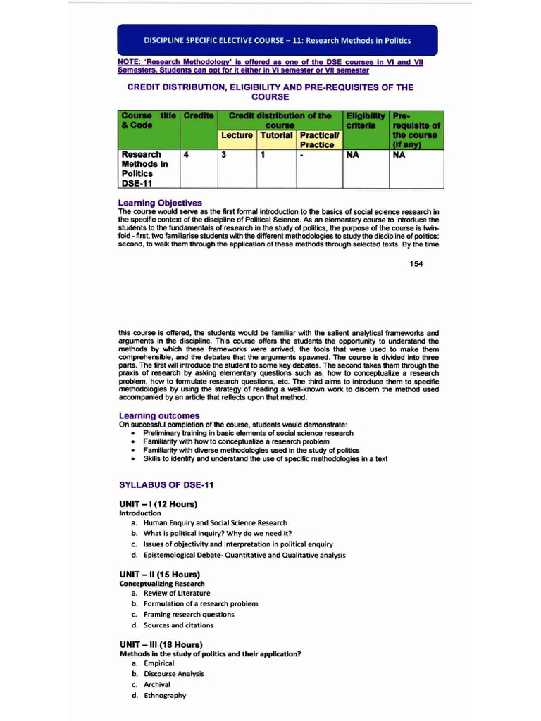 RM Syllabus | PDF