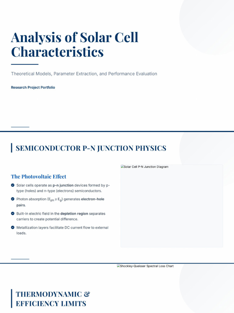 Analysis of Solar Cell Characteristics (1) | PDF